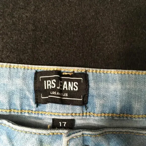 Jeans Womens  Blue Distressed Zip size 17 side piping - Picture 2 of 9